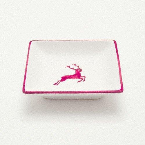 Gmundner Keramik Bordeauxroter Hirsch Snackschale 11x11x2,8 cm