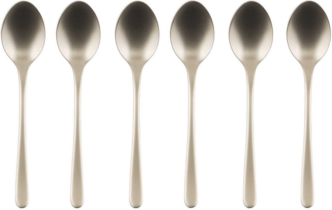 Thumbnail - Sambonet Taste Antique - Edelstahl / PVD champagnerfarben Mokkalöffel-Set 6-tlg.
