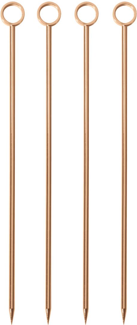 Sambonet Paderno Bar Utensils - Edelstahl / PVD Kupfer Cocktailspieße Set 4-tlg. 10 cm