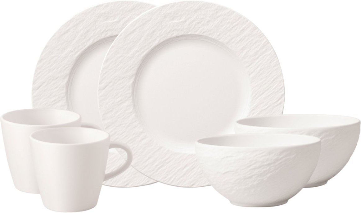 Villeroy & Boch Manufacture Rock blanc Frühstücksset 6-tlg.
