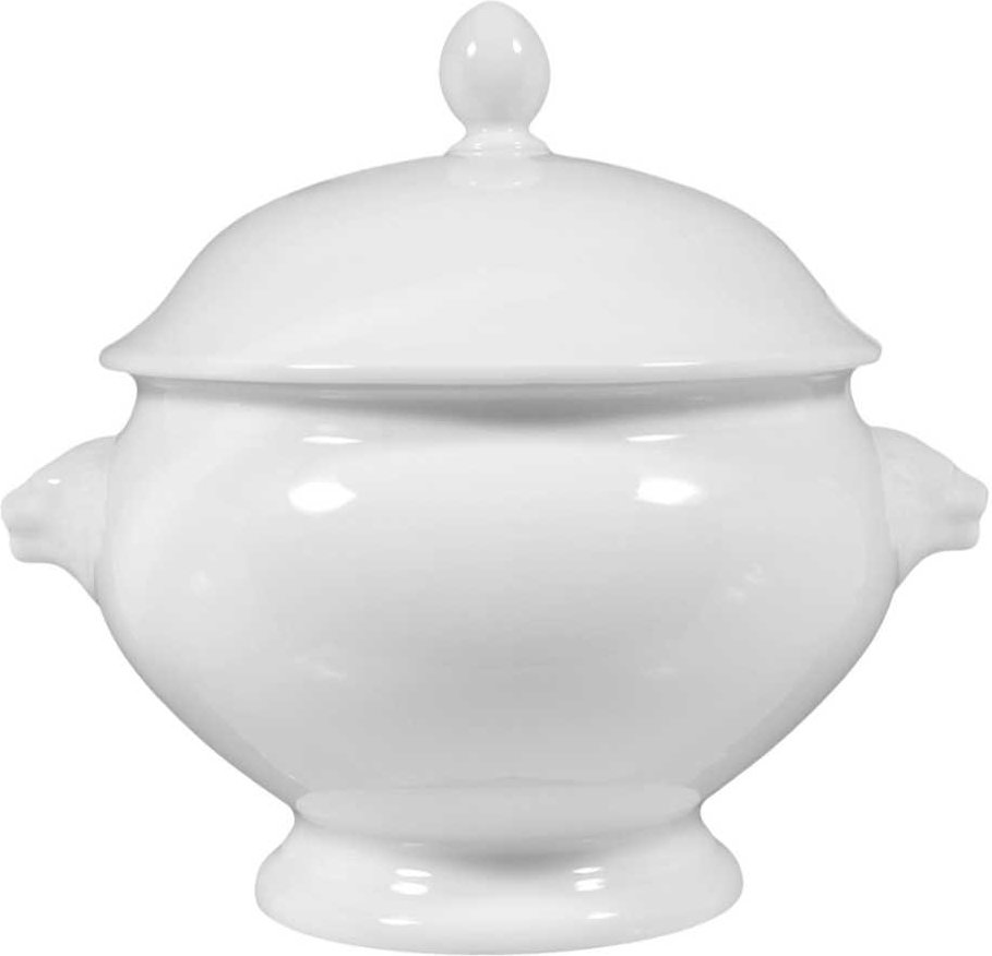 Seltmann Weiden Lukullus Weiß Löwenkopfterrine mit Deckel 2,10 L