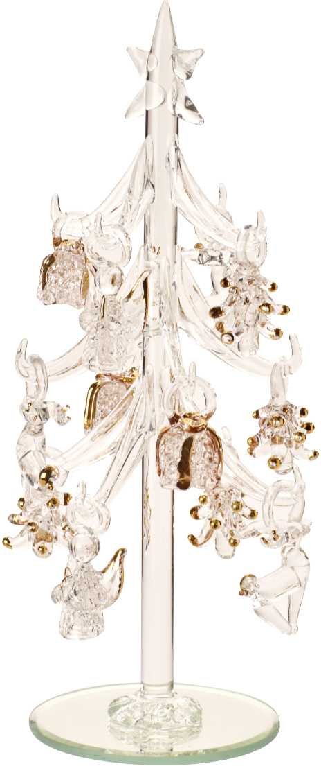 Villeroy & Boch Winter Collage Accessoires Glas Baum mit Ornamenten h: 19 cm