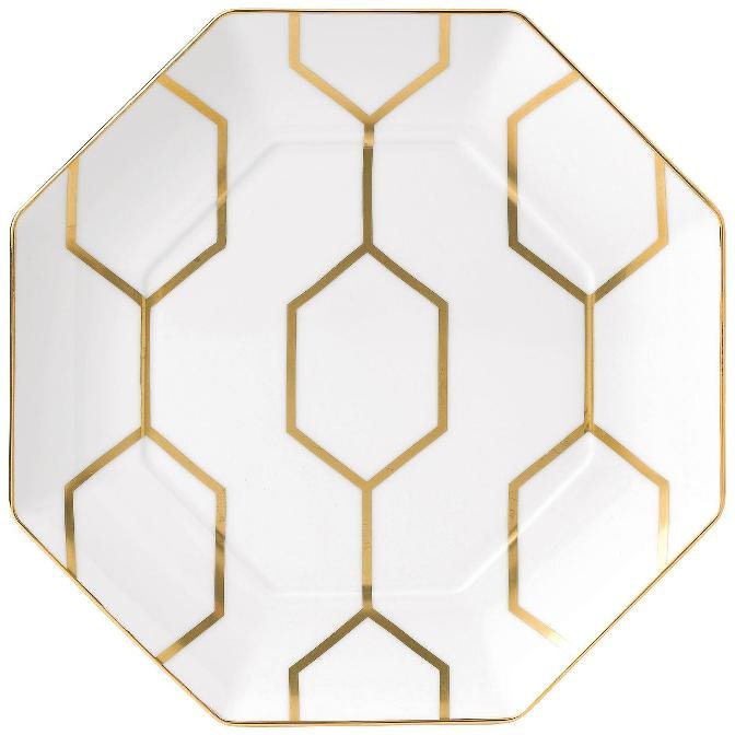 Wedgwood Arris Teller flach achteckig 23 cm