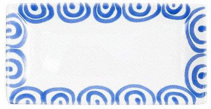 Gmundner Keramik Blaugeflammt Snackschale 22x11x2,7 cm