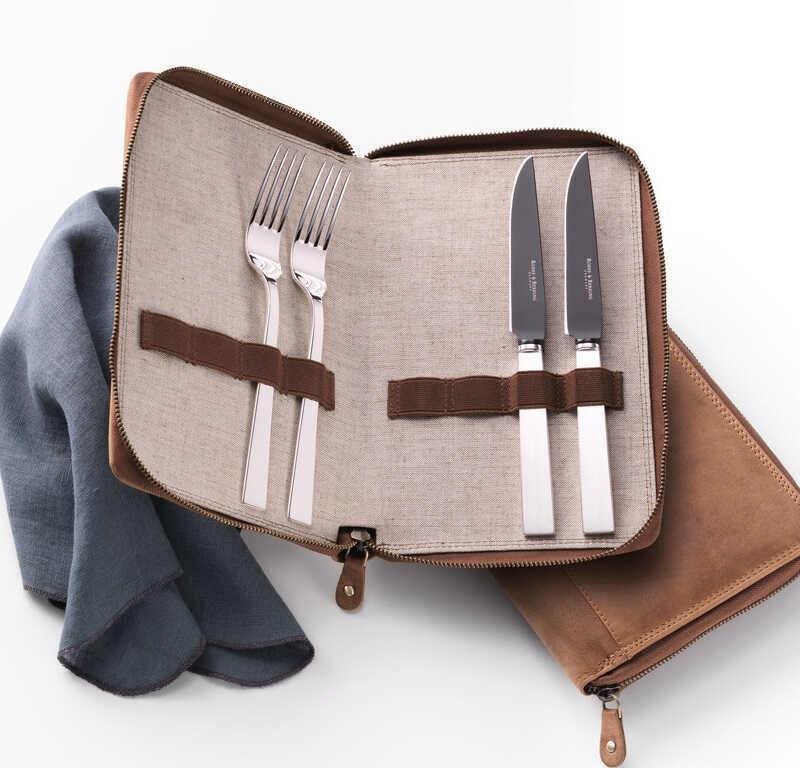 Robbe & Berking Riva - 925 Sterling Silber Grillset Frozen Black 4-tlg.