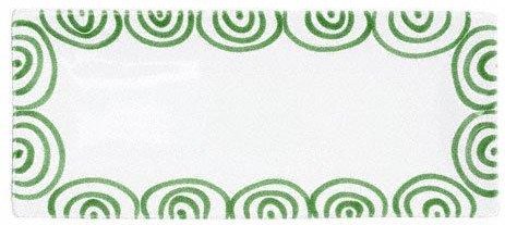Gmundner Keramik Grüngeflammt Platte recheckig 36x15x2,8 cm