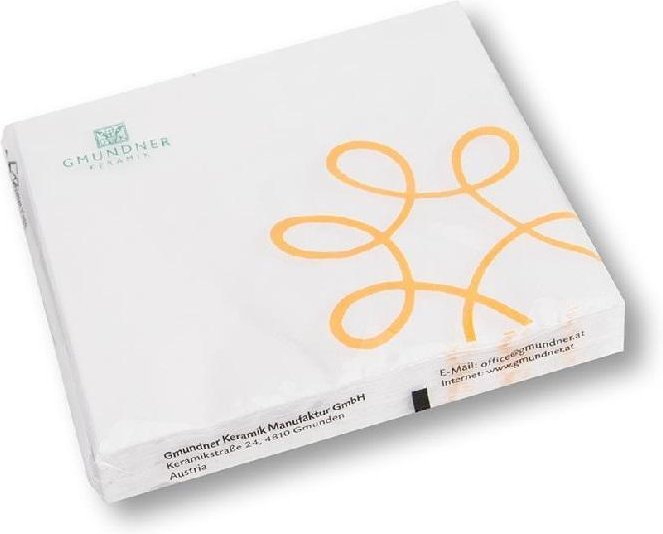 Gmundner Keramik Pur Geflammt Gelb Servietten Lunch 33x33 cm 20 Stück