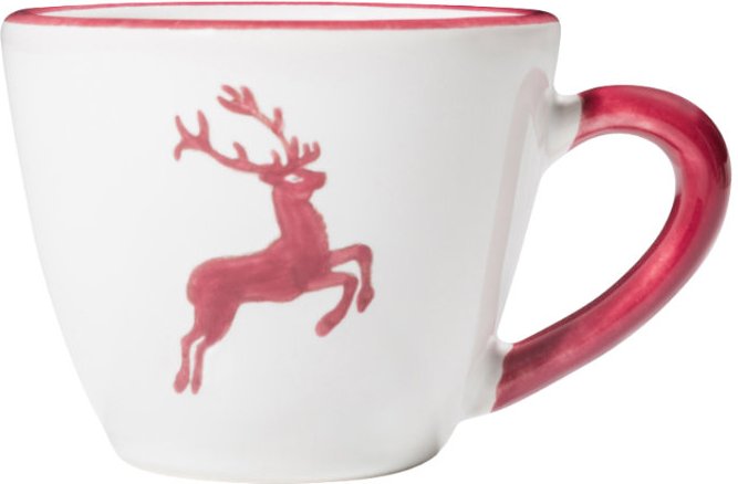 Gmundner Keramik Bordeauxroter Hirsch Espresso-Obertasse Gourmet 0,06 L