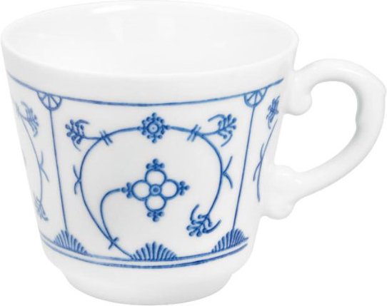 Kahla Blau Saks - Indisch Blau - Stohblumenmuster Kaffeeobertasse 0,18 L