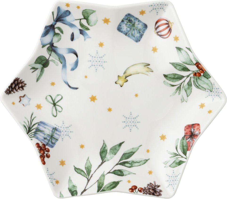 Hutschenreuther Sammelserie Weihnachtslied 2025 Sternschale 24 cm Alle Jahre wieder