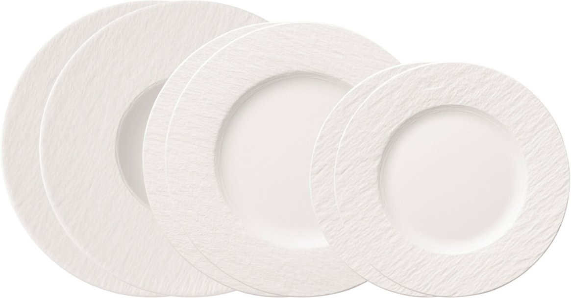 Villeroy & Boch Manufacture Rock blanc Teller Set 6-tlg.