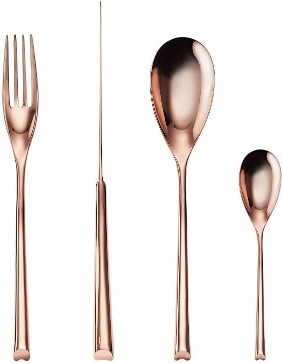Sambonet H-Art - Edelstahl / PVD Kupfer Besteckset 24 tlg.