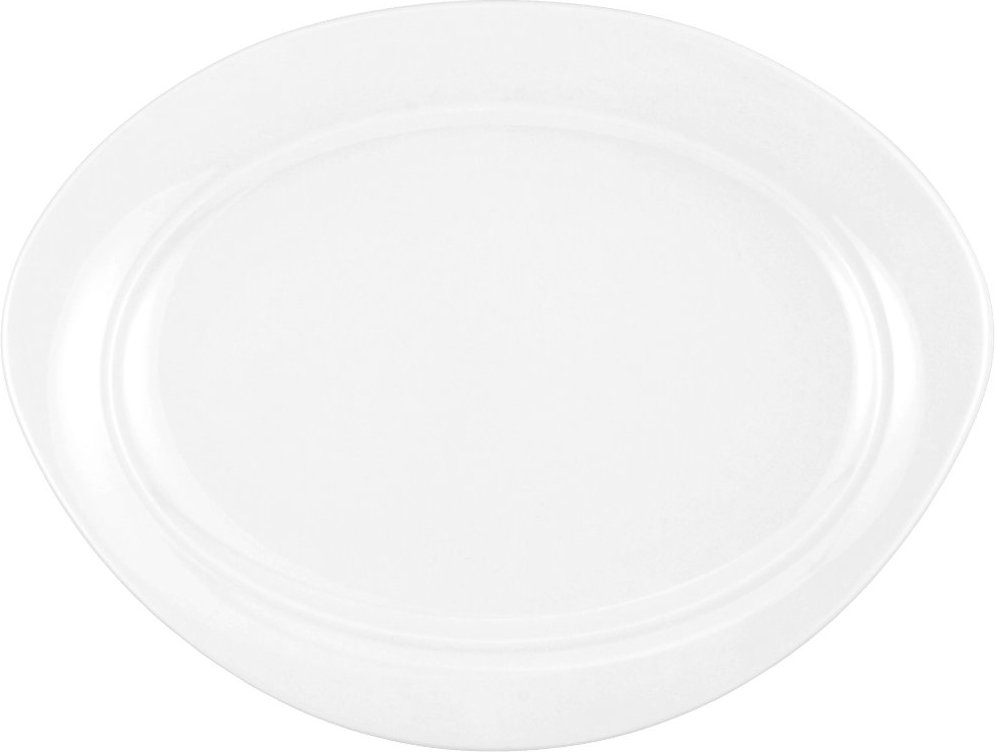 Seltmann Weiden Trio Weiß Servierplatte oval 25x19 cm