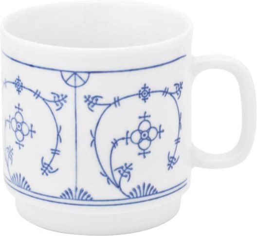 Kahla Blau Saks - Indisch Blau - Stohblumenmuster Kaffeebecher 0,30 L