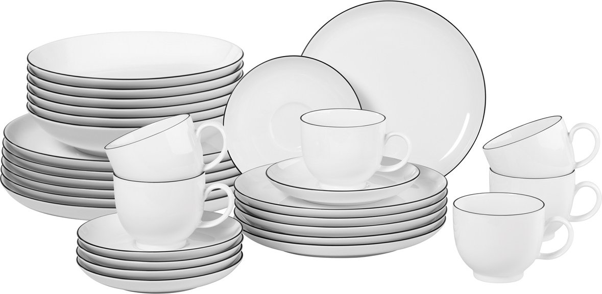 Seltmann Weiden Lido Black Line Kombi-Set rund 30-tlg.