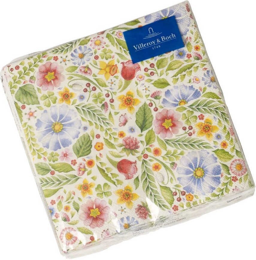 Villeroy & Boch Oster Accessoires Serviette Cocktail - Spring Fantasy Flower 20 Stück 25x25 cm