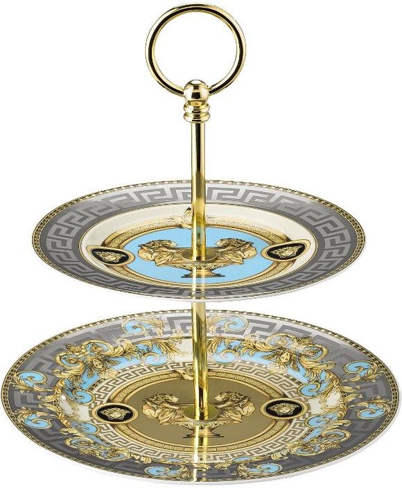 Rosenthal Versace Prestige Gala Le Bleu Etagere klein 2-tlg. 18-22 cm
