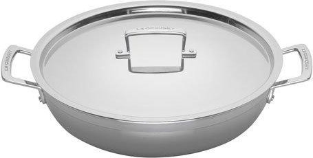 Le Creuset '3-PLY Edelstahl Kochgeschirr' Profipfanne mit Deckel 30 cm / 4,8 L