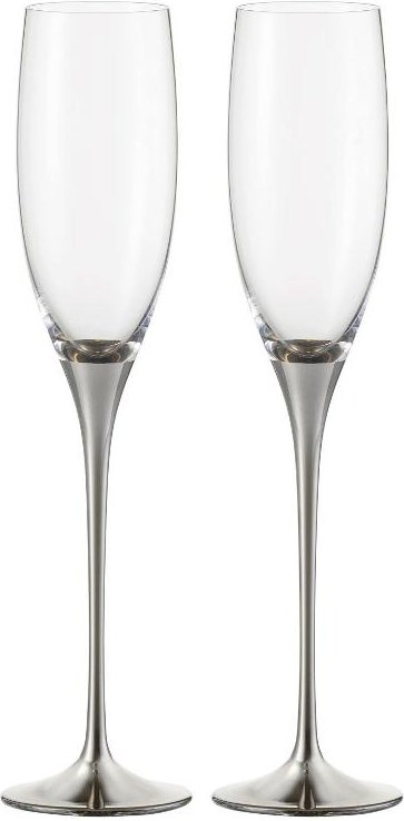 Eisch Champagner-Exklusiv - Geschenkset Sektgläser platin im Geschenkkarton 2-tlg. / 180 ml