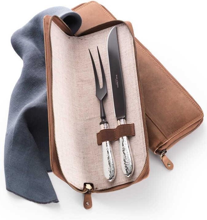 Robbe & Berking Martele - 150 g versilbert Tranchierset Frozen Black 2-tlg.