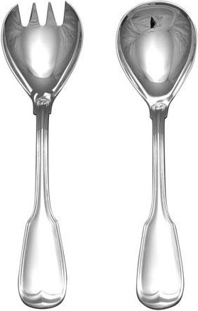 Robbe & Berking Alt Faden 150 g versilbert Salatbesteck groß