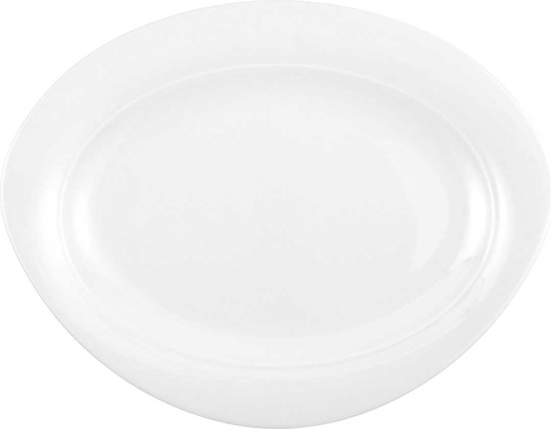 Seltmann Weiden Trio Weiß Servierplatte oval 35x27 cm