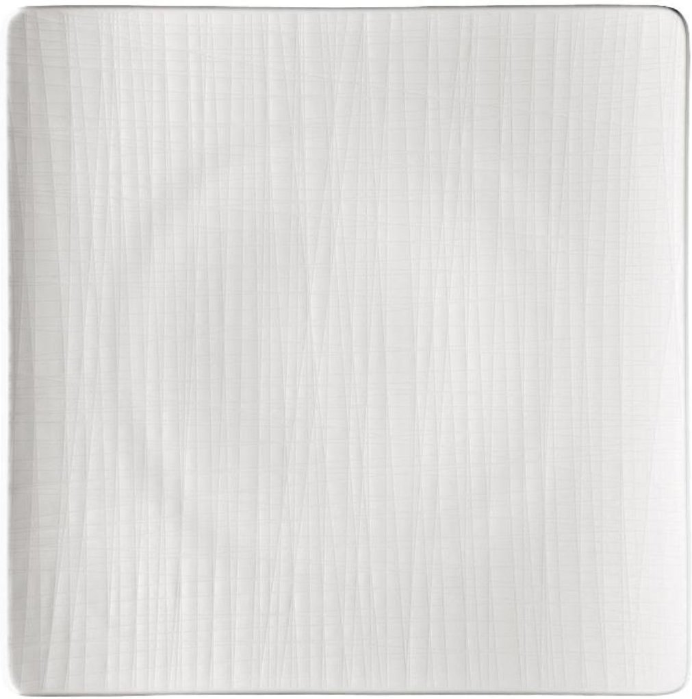 Rosenthal Mesh Weiß Teller quadratisch flach 31 cm
