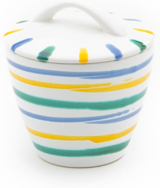 Gmundner Keramik Buntgeflammt Zuckerdose Gourmet d: 9 cm / h: 10,5 cm