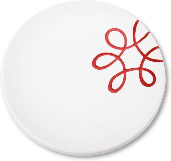 Gmundner Keramik Pur Geflammt Rot Dessertteller / Frühstücksteller Cup d: 20 cm / h: 2,6 cm