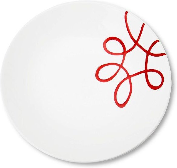 Gmundner Keramik Pur Geflammt Rot Suppenteller Cup d: 20 cm / h: 4,4 cm