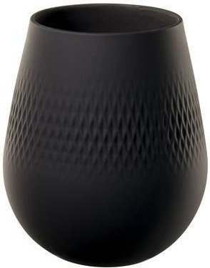 Villeroy & Boch Manufacture Collier Noir Vase Carré klein 14 cm