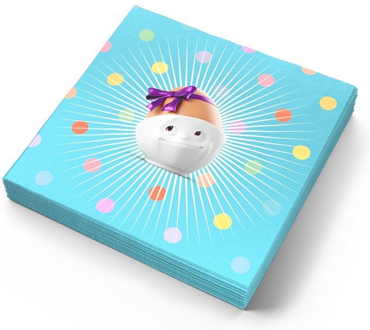 TV Tassen Servietten Cocktail blau 'Kinner Geburtstag' 25x25 cm 20 Stück