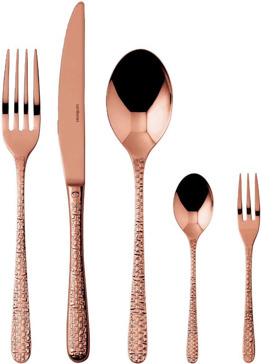 Sambonet Venezia - Edelstahl / PVD Kupfer Besteckset 30-tlg.