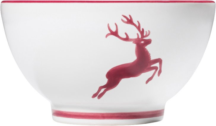 Gmundner Keramik Bordeauxroter Hirsch Müslischale groß 14 cm