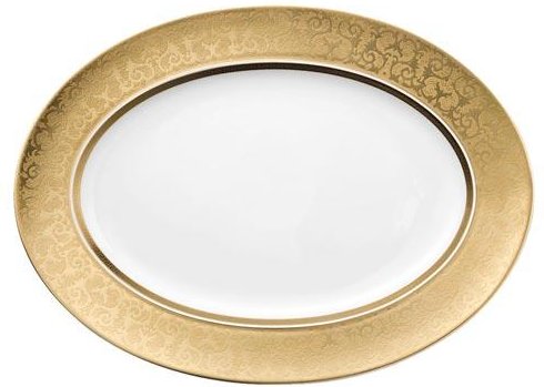 Rosenthal Versace Medusa Gala Gold Platte 40,5 x 30 cm