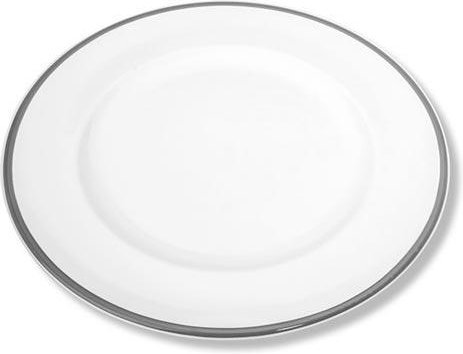 Gmundner Keramik Grauer Rand Speiseteller mit Fahne Gourmet 27 cm