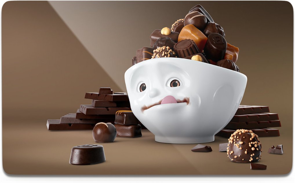 TV Tassen Frühstücksbrettchen Sweet Choco 23x14 cm