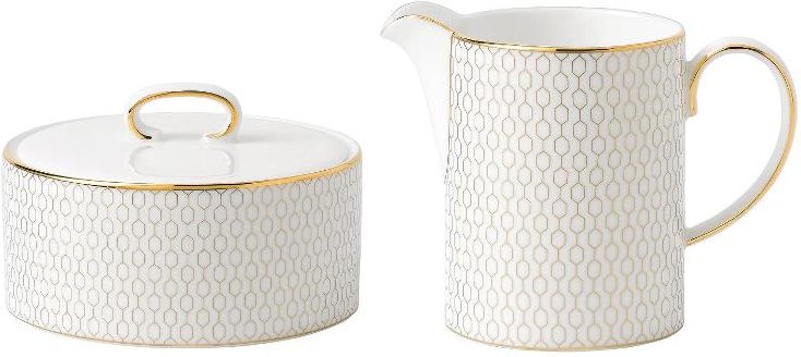 Wedgwood Arris Zuckerdose und Gießer 2-tlg.