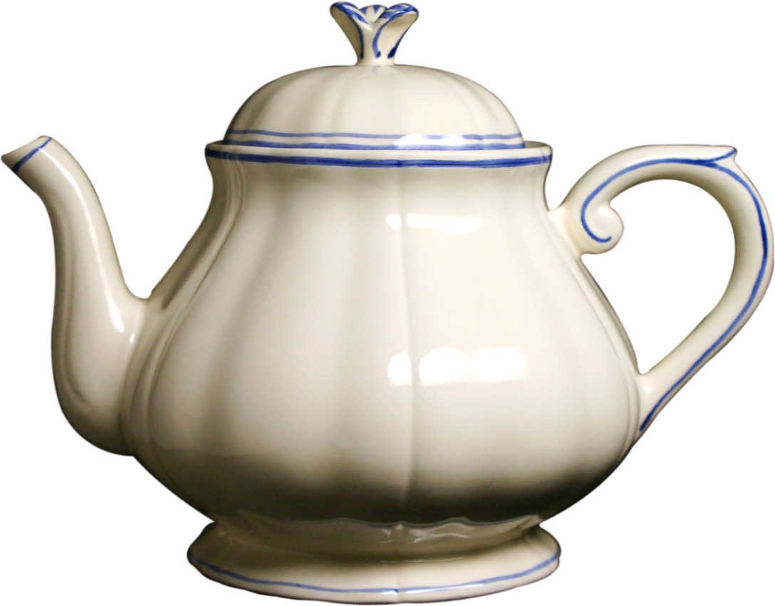 Gien 'Filets Bleus' Teekanne 1,25 L