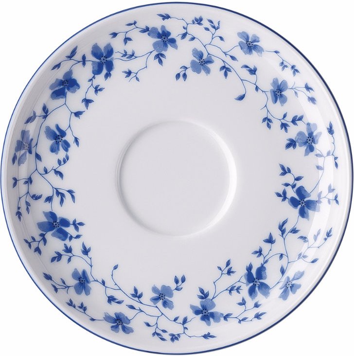 Rosenthal Form 1382 Blaublüten Untertasse für Tee,Cafè au lait 15 cm