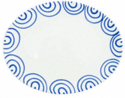Thumbnail - Gmundner Keramik Blaugeflammt Platte oval 33x26x2,5 cm