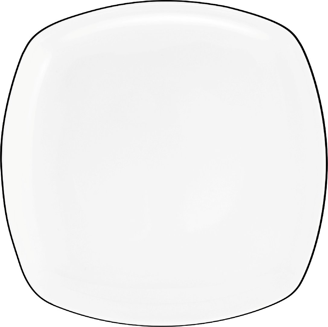 Seltmann Weiden Lido Black Line Frühstücksteller eckig 20 cm