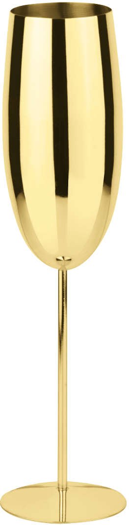 Sambonet Paderno Bar Utensils - Edelstahl / PVD Gold Champagnerkelch h: 25,5 cm / 270 ml