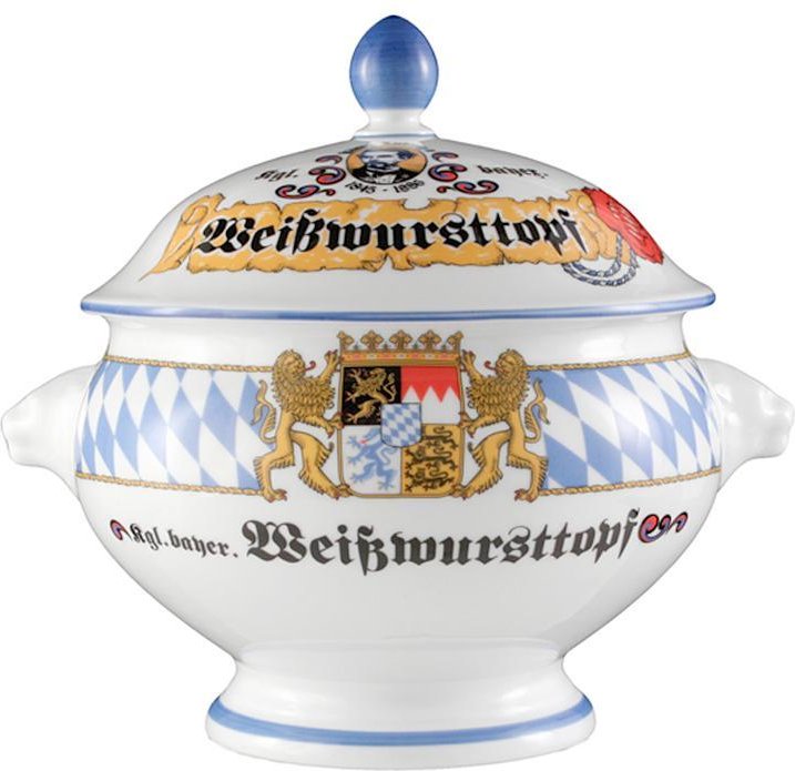 Thumbnail - Seltmann Weiden Compact Bayern Löwenkopfterrine m. De. 'Weisswursttopf' 2,1 L