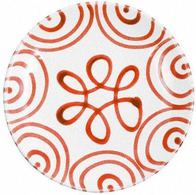 Gmundner Keramik Rotgeflammt Dessertteller / Frühstücksteller Cup d: 20 cm / h: 2,6 cm