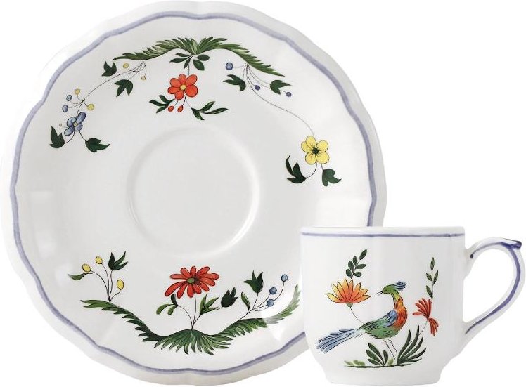 Gien 'Oiseaux Paradis' Mokka-/Espresso-Untertasse 14 cm