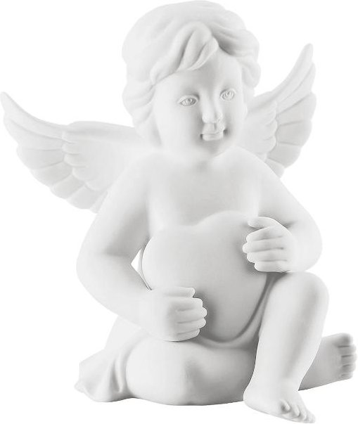 Rosenthal Engel mit Herz groß weiß matt 14,5 cm