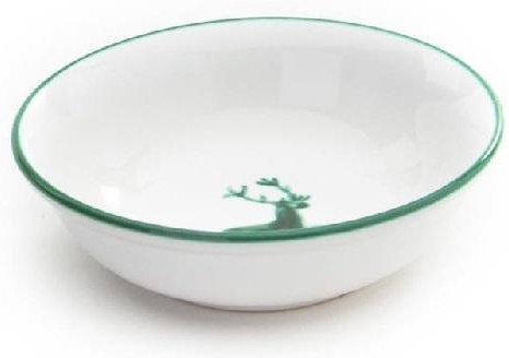 Gmundner Keramik Grüner Hirsch Müslischale klein d: 14 cm / h: 4,5 cm / 0,27 L