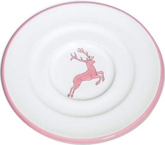 Gmundner Keramik Rosa Hirsch Espresso-Untertasse Gourmet 11 cm