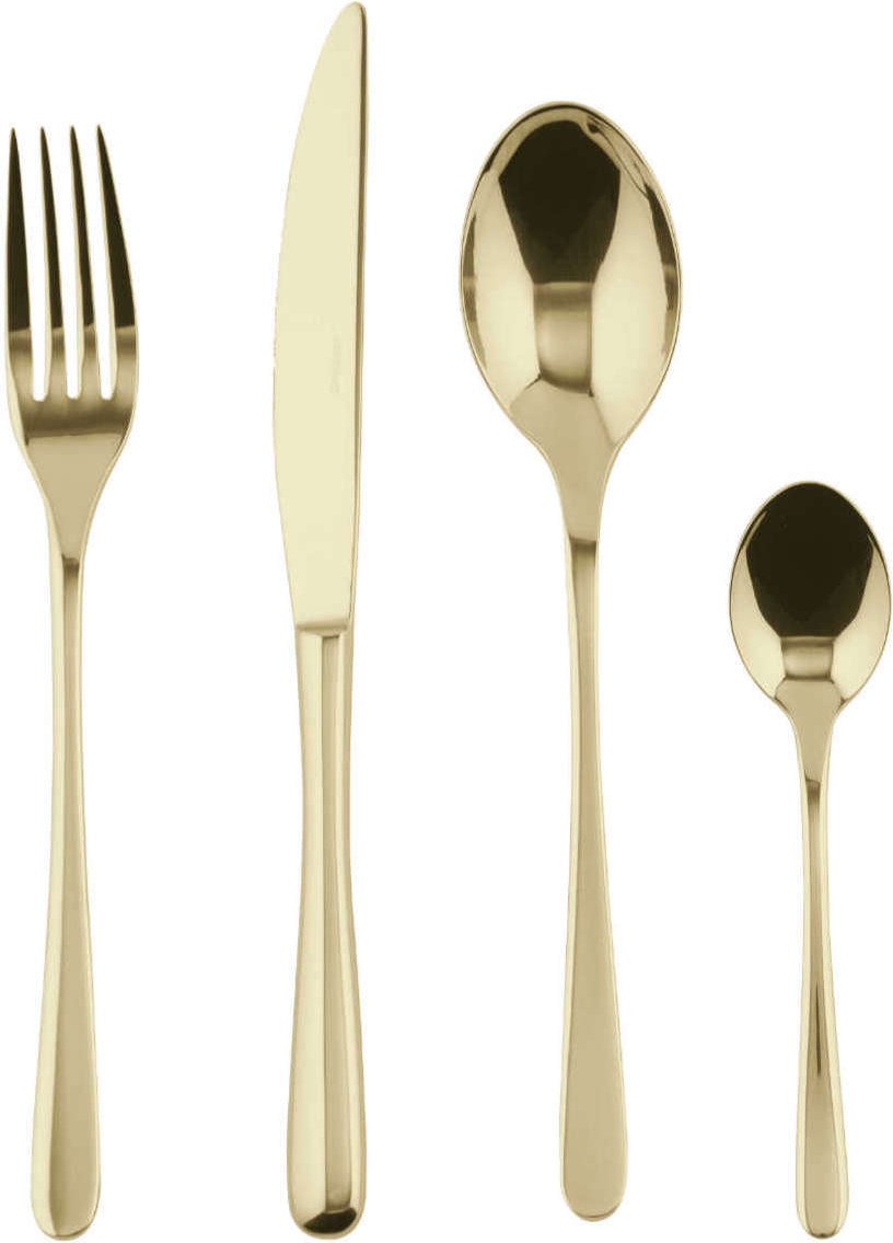 Sambonet Taste - Edelstahl / PVD champagnerfarben Besteckset 24-tlg. Vollheft / Monoblock